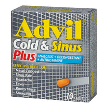 Load image into Gallery viewer, Advil Cold & Sinus Plus - 10 caplets