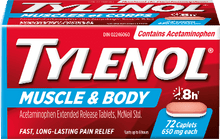 Load image into Gallery viewer, Tylenol Muscle & Body Acetaminophen 650 mg - 72 caplets