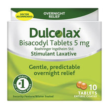 Load image into Gallery viewer, Dulcolax Bisacodyl Tablets, Stimulant Laxative - 10 tablets x 5 mg