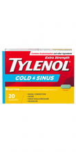 Load image into Gallery viewer, Tylenol Cold & Sinus, Daytime - 20 caplets
