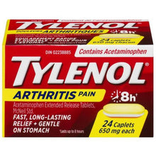 Load image into Gallery viewer, Tylenol Arthritis Pain Acetaminophen - 24 caplets x 650 mg