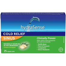 Load image into Gallery viewer, HydraSense Cold Relief Sinus - 25 liquid capsules