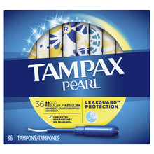 Load image into Gallery viewer, Tampax Pearl Regular Absorbency, Unscented - 36 tampons