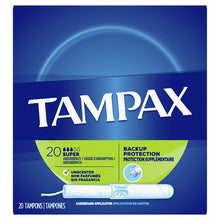 Load image into Gallery viewer, Tampax Cardboard Applicator Super Absorbency Tampons - 20 tampons