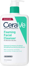 Load image into Gallery viewer, Cerave Foaming Facial Cleanser For Normal To Oily Skin, With 3 essential Ceramides, Niacinamide And Hyaluronic Acid, Oil Control - 562 mL