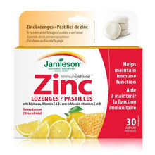 Load image into Gallery viewer, Jamieson Zinc Lozenges with Echinacea, Vitamins C & D, Honey Lemon - 30 lozenges