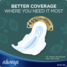 Load image into Gallery viewer, Always Ultra Thin Size 5 Extra Heavy Overnight Pads with Wings, Unscented