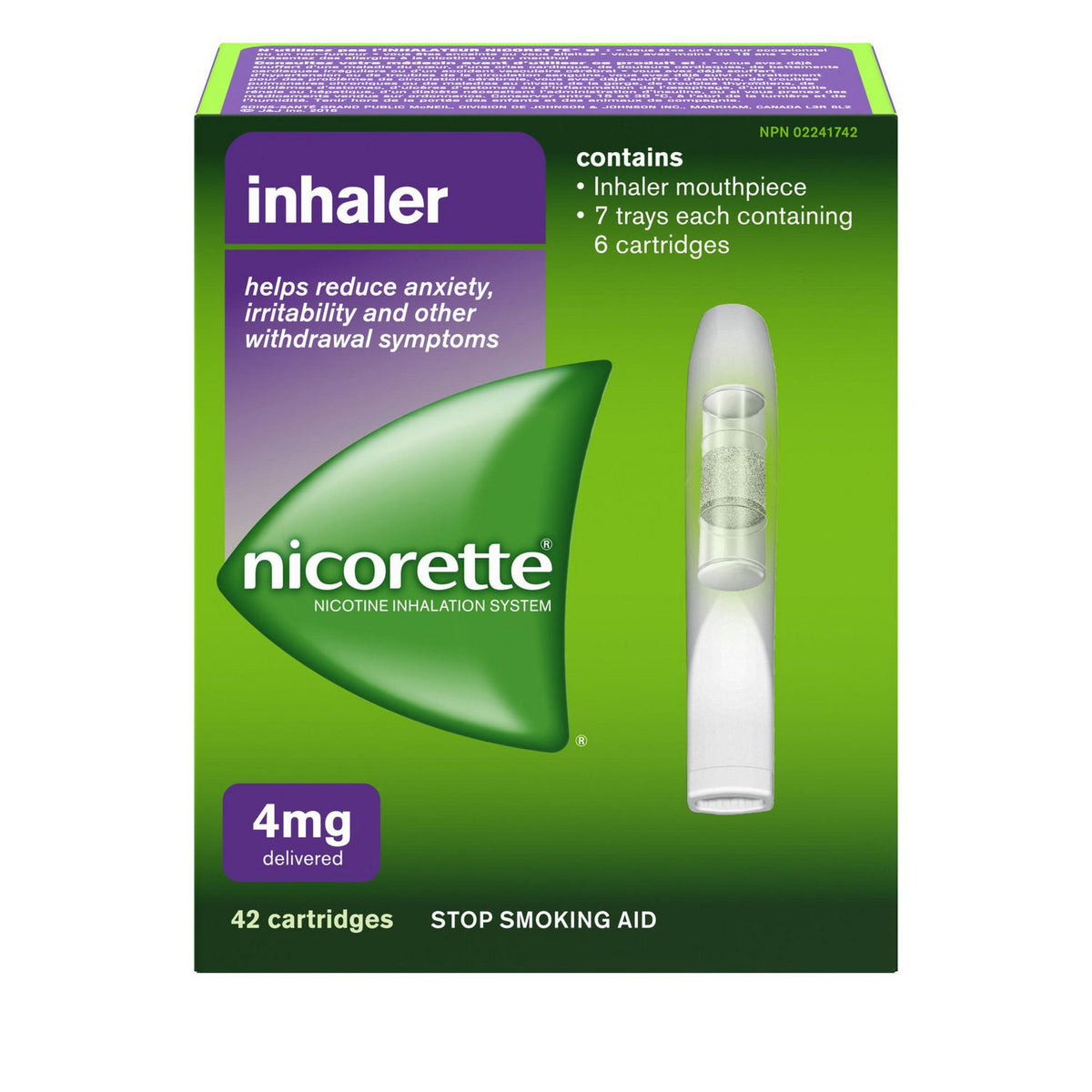 Nicorette Nicotine Inhaler Refills 4 mg Johnstone IDA Pharmacy