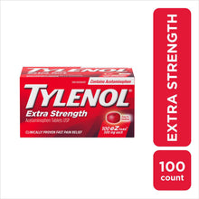 Load image into Gallery viewer, Tylenol Extra Strength Acetaminophen EZ Tabs - 100 tablets x 500 mg