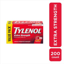 Load image into Gallery viewer, Tylenol Extra Strength Acetaminophen EZ Tabs - 200 tablets x 500 mg