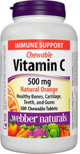 Load image into Gallery viewer, Webber Naturals Chewable Vitamin C 500 mg, Natural Orange - 300 chewable tablets