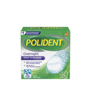 Load image into Gallery viewer, Polident Overnight Daily Cleanser for Dentures - 40 tabs