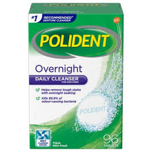 Load image into Gallery viewer, Polident Overnight Daily Cleanser for Dentures - 96 tabs