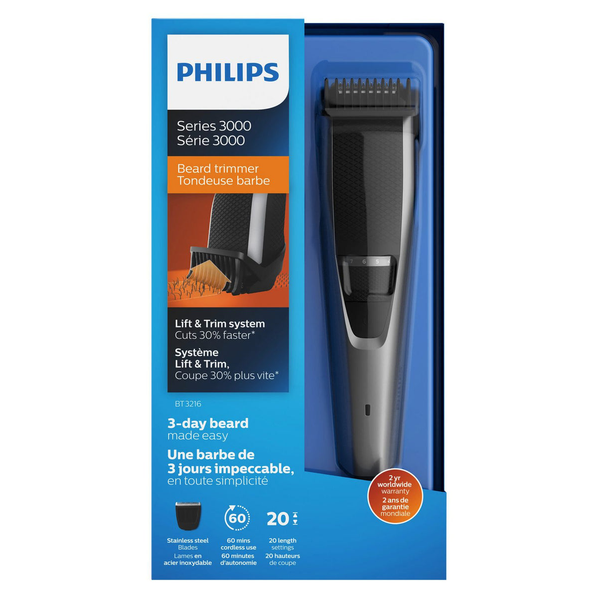 Philips Beard Trimmer Series 3000, BT3216/16 – Johnstone IDA Pharmacy