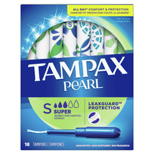 Load image into Gallery viewer, Tampax Pearl Super Absorbency Tampons, Unscented - 18 tampons