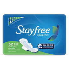 Load image into Gallery viewer, Stayfree Ultra Thin, Super-Long Pads with Wings - 32 pads