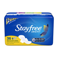 Load image into Gallery viewer, Stayfree Ultra Thin, Regular Pads with Wings - 36 pads