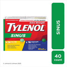 Load image into Gallery viewer, Tylenol Extra Stength Sinus eZ Tabs, Daytime & Nighttime - 40 eZTabs