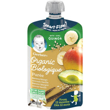 Load image into Gallery viewer, Gerber Organic Puree with Quinoa, Banana Mango, Avocado Vanilla - 90 ml