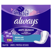 Load image into Gallery viewer, Always Daily Liners Xtra Protection, Regular, Unscented - 136 liners