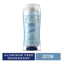 Load image into Gallery viewer, Secret Aluminum Free Deodorant, Cotton - 68 g