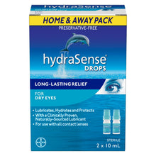 Load image into Gallery viewer, HydraSense Drops for Dry Eyes - 2 x 10 ml