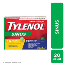 Load image into Gallery viewer, Tylenol Extra Stength Sinus eZ Tabs, Daytime & Nighttime - 20 eZTabs