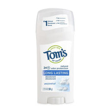 Load image into Gallery viewer, Tom's of Maine Long Lasting Deodorant, Unscented - 64 g