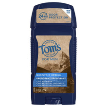 Load image into Gallery viewer, Tom's of Maine for Men Deodorant, Mountain Spring - 79 g