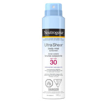 Load image into Gallery viewer, Neutrogena UltraSheer Body Mist Sunscreen SPF 30 - 141g