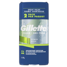 Load image into Gallery viewer, Gillette Clear Gel Antiperspirant. Power Rush - 2 x 108 g
