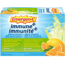 Load image into Gallery viewer, Emergen-C Immune+ 1000 mg Vitamin C + 1000 IU Vitamin D, Citrus - 24 packets