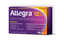 Load image into Gallery viewer, Allegra 12-Hour Non-Drowsy Allergy Relief Tablets - 36 tablets