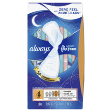 Load image into Gallery viewer, Always Infinity with FlexFoam Size 4 Overnight Pads with Wings, Unscented - 26 pads