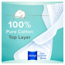 Load image into Gallery viewer, Always Pure Cotton with FlexFoam Size 2 Heavy Flow Pads with Wings, Unscented