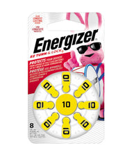 Load image into Gallery viewer, Energizer Ez Turn & Lock Size 10 Hearing Aid Battery - 8 pack, yellow