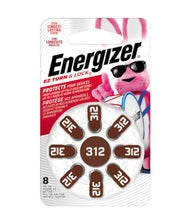 Load image into Gallery viewer, Energizer Ez Turn & Lock Size 312 Hearing Aid Battery - 8 pack, brown