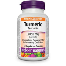 Load image into Gallery viewer, Webber Naturals Turmeric Curcumin 3050 mg - 60 capsules