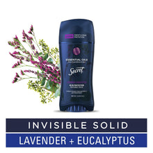 Load image into Gallery viewer, Secret Essential Oils Invisible Antiperspirant, Lavender + Eucalyptus - 73 g