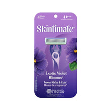 Load image into Gallery viewer, Skintimate Scented Disposable Razors for Women, Exotic Violet Blooms - 4 razors