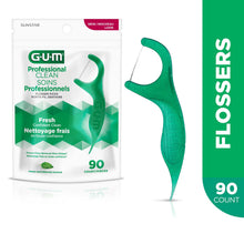 Load image into Gallery viewer, GUM Professional Clean Flosser Picks, Fresh, Fresh Mint - 90 count