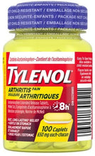 Load image into Gallery viewer, Tylenol Arthritis Pain Acetaminophen - 100 caplets x 650 mg