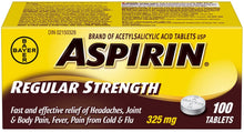 Load image into Gallery viewer, Aspirin Regular Strength - 100 tablets x 325 mg