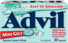 Load image into Gallery viewer, Advil Ibuprofen Mini-Gels - 30 capsules x 200 mg