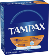 Load image into Gallery viewer, Tampax Cardboard Applicator Super Plus Absorbency Tampons - 20 tampons