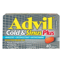 Load image into Gallery viewer, Advil Cold & Sinus Plus - 40 caplets