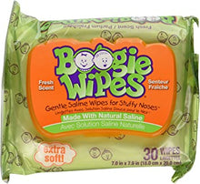 Load image into Gallery viewer, Boogie Wipes Gentle Saline Wipes, Fresh Scent - 30 wipes