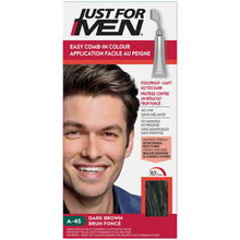 Load image into Gallery viewer, Just For Men Easy Comb-In Colour, A-45 Dark Brown - single application kit