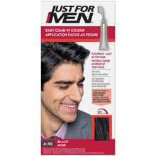 Load image into Gallery viewer, Just For Men Easy Comb-In Colour, Black A55 - single application kit