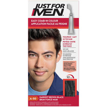 Load image into Gallery viewer, Just For Men Easy Comb-In Colour, Darkest-Brown Black A-50 - single application kit